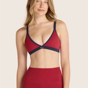 SET Active Red and Navy Bralette